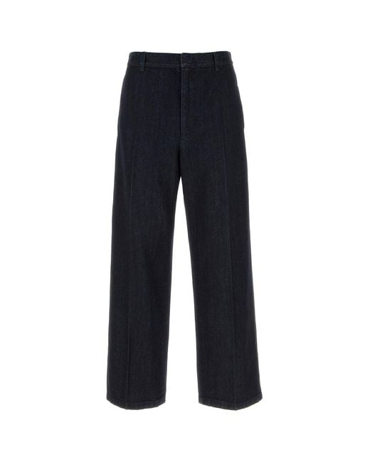 Jil Sander Blue Denim Wide-leg Jeans for men