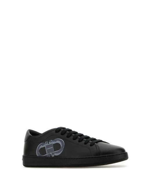 Uomo Sneaker Doppio Gancini Taglia di Ferragamo in Black da Uomo