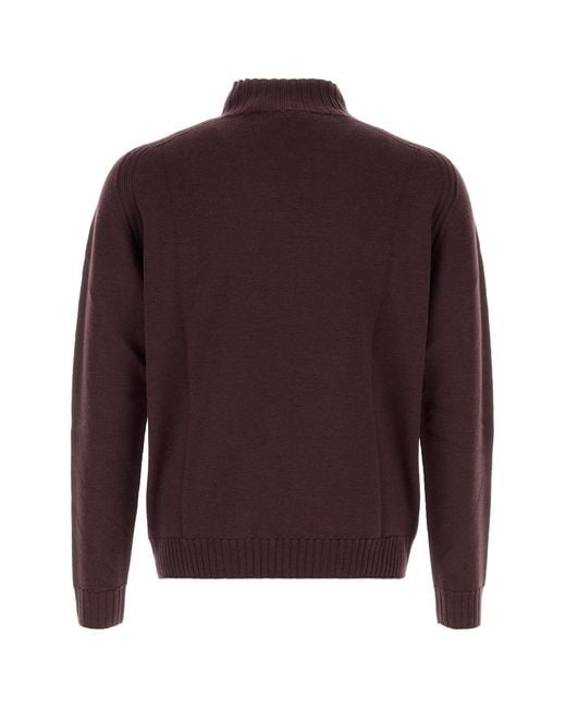 Vivienne Westwood Purple Aubergine Wool Fisherman Sweater for men
