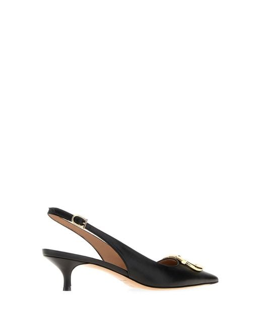 Ferragamo Black Slingback Pumps