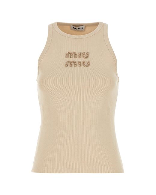 JERSEY di Miu Miu in Natural
