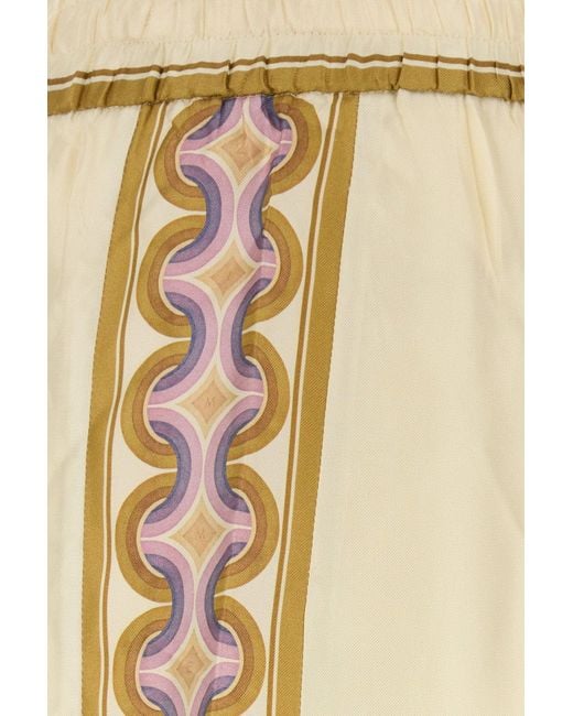 Zimmermann Natural Cream Twill Luna Wide-leg Pant