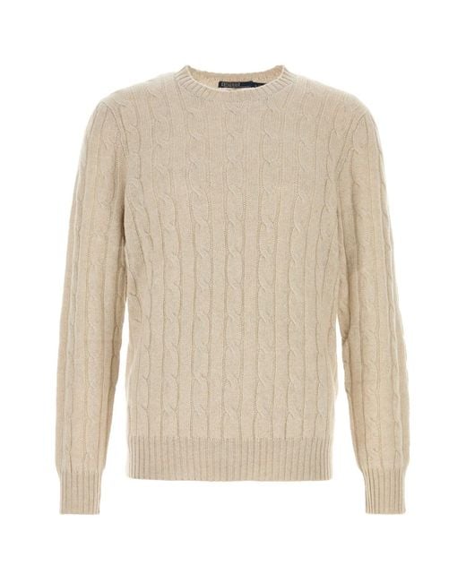Polo Ralph Lauren Natural Ls Cable Cn-Long Sleeve-Pullover for men