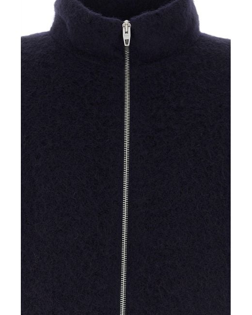 Jil Sander Midnight Blue Wool Blend Sweatshirt for men