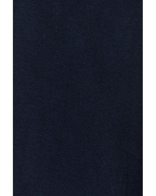 Frescobol Carioca Black Navy Blue Terry Fabric Faustino Polo Shirt for men