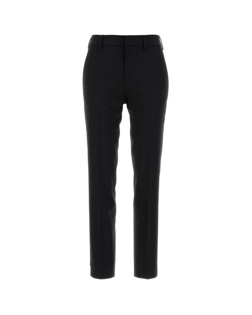 PT Torino Black Stretch Wool Pant