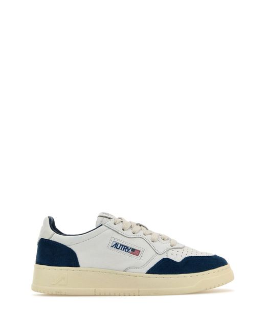 Sneakers Medalist in pelle bicolor di Autry in Blue