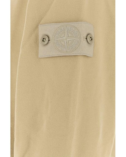 Stone Island Natural Stretch Cotton Sweatshirt for men