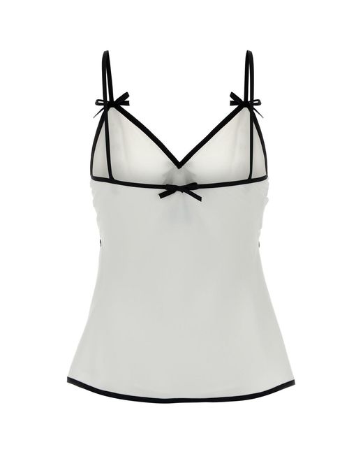 Moschino White Crepe Top