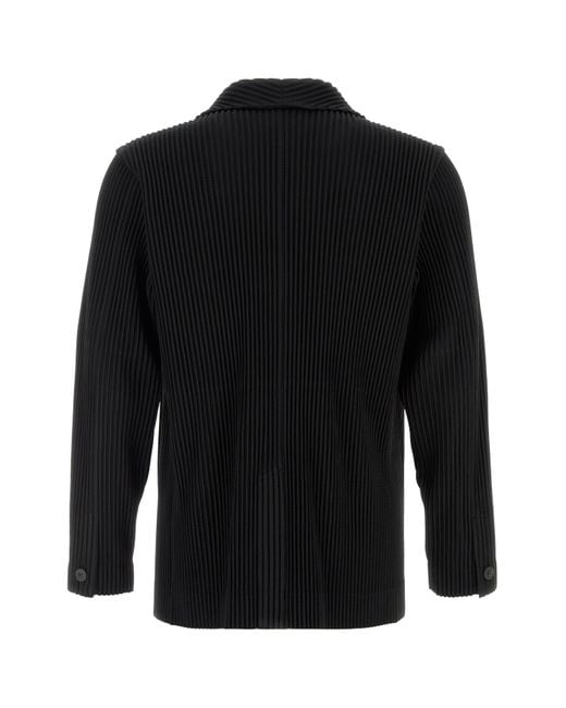 Giacca in poliestere nero di Homme Plissé Issey Miyake in Black da Uomo