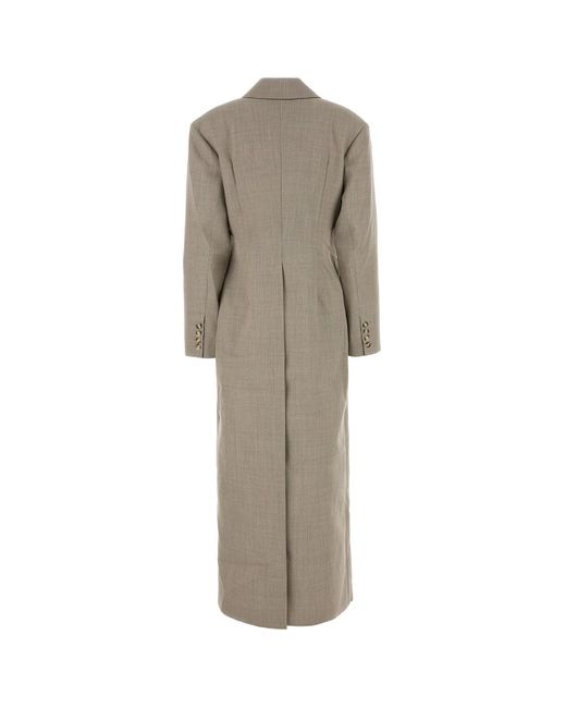 Nanushka Multicolor Dove Grey Twill Ferris Coat