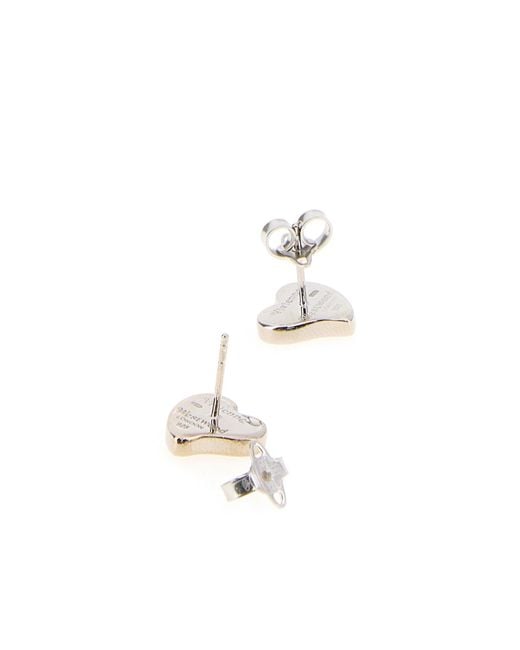 Vivienne Westwood White Silver Metal Faye Earrings
