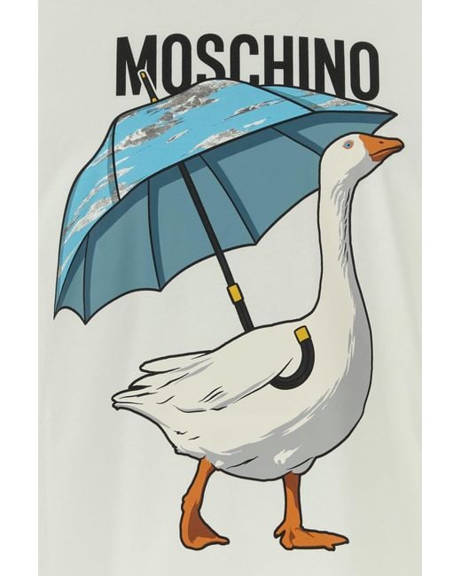 Moschino White Cotton T-shirt for men
