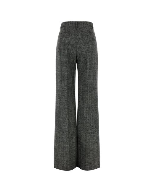 Valentino Garavani Black Two-tone Wool Palazzo Pant