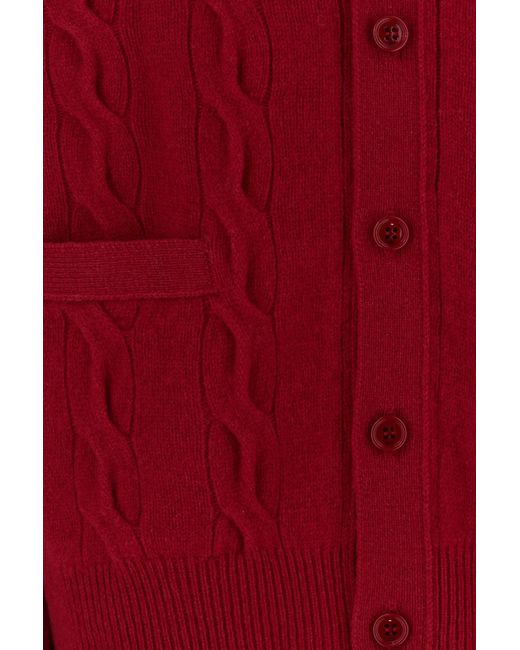 AMI Red Wool Cardigan