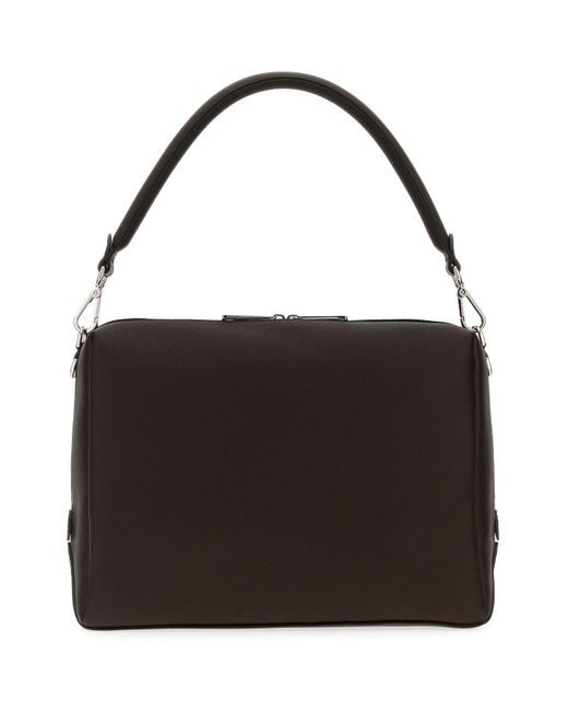 Borsa a spalla Lui Large in pelle testa di moro di Fendi in Black da Uomo