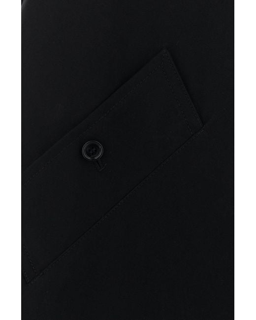 Burberry Black Gabardine Skirt