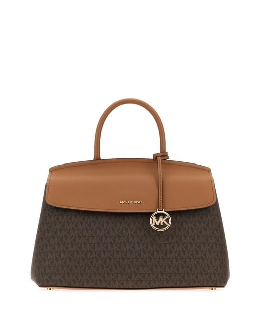MICHAEL Michael Kors Brown Printed Canvas Hamilton Handbag