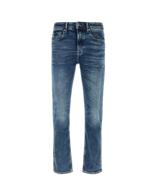 Boss Blue Stretch Denim Jeans for men