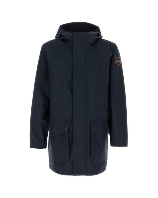 Napapijri Dark Blue Polyester A-pilloz Windbreaker for men