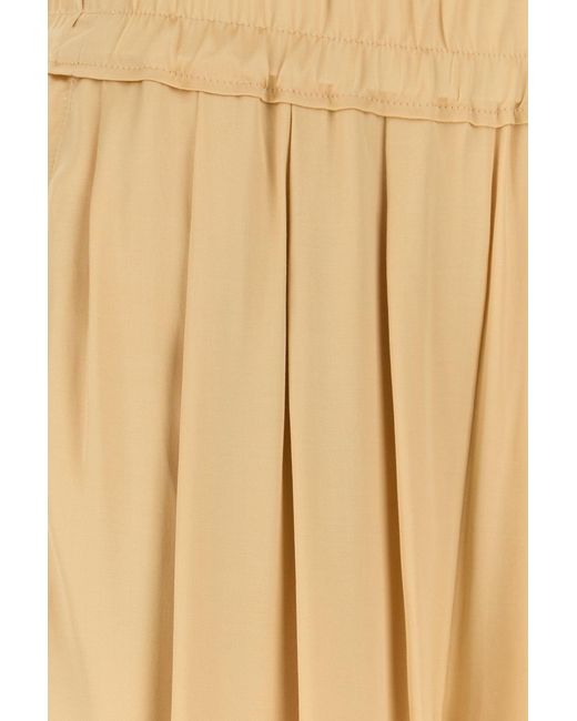 Isabel Marant Natural Peach Satin Nolia Wide-Leg Pant