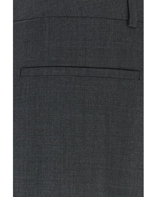 Pantalone dalla gamba ampia in lana grigio scuro di Valentino Garavani in Black da Uomo