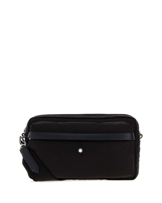 Montblanc Black Canvas Crossbody Bag for men