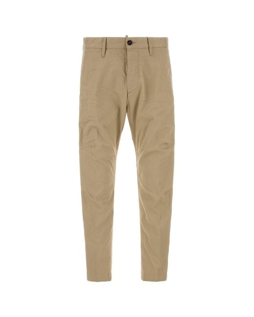 DSquared² Natural Beige Stretch Cotton Chino Pant for men