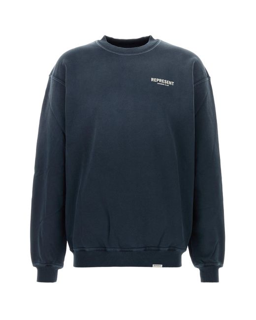 Felpa Owners Club in cotone blu di Represent in Blue da Uomo