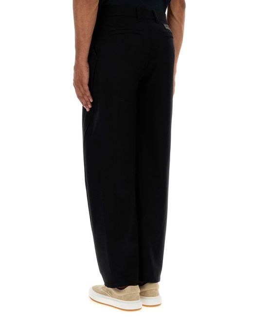 Givenchy Black Flat Front Pants for men