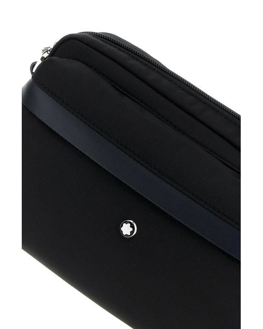 Montblanc Black Canvas Crossbody Bag for men