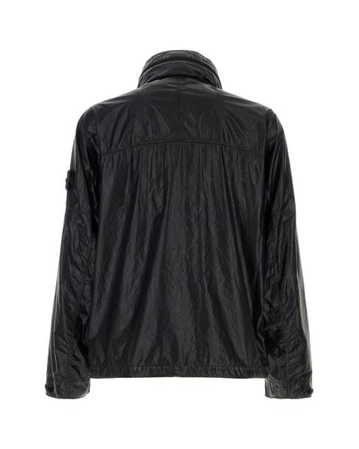 Stone Island Black Nylon Jacket for men