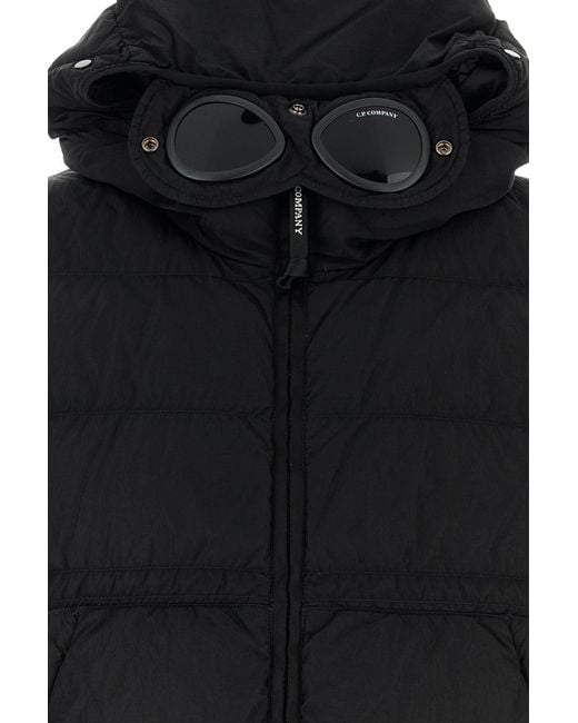 C P Company Black Nylon Down Jacket for men
