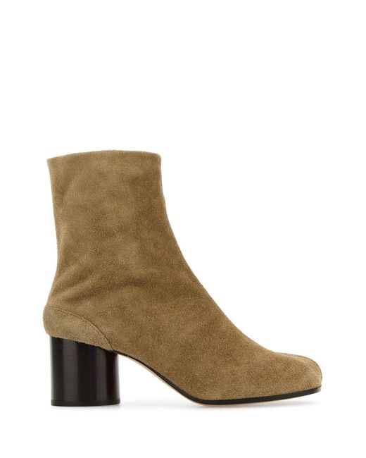 Maison Margiela Brown Suede Tabi Ankle Boots