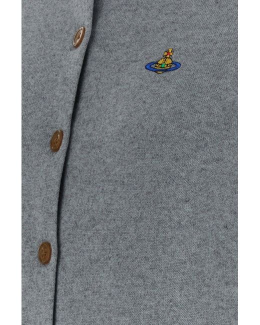 Vivienne Westwood Gray Crew Neck Cardigan