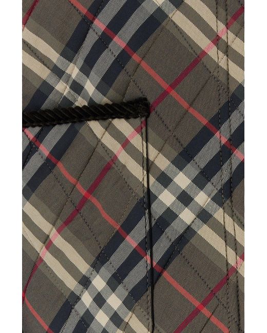 Burberry Black Check Pattern Jacket
