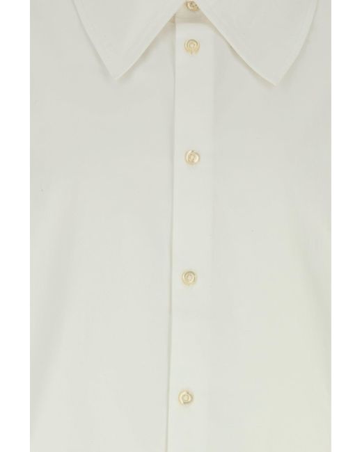 Séfr White Poplin Trino Shirt for men