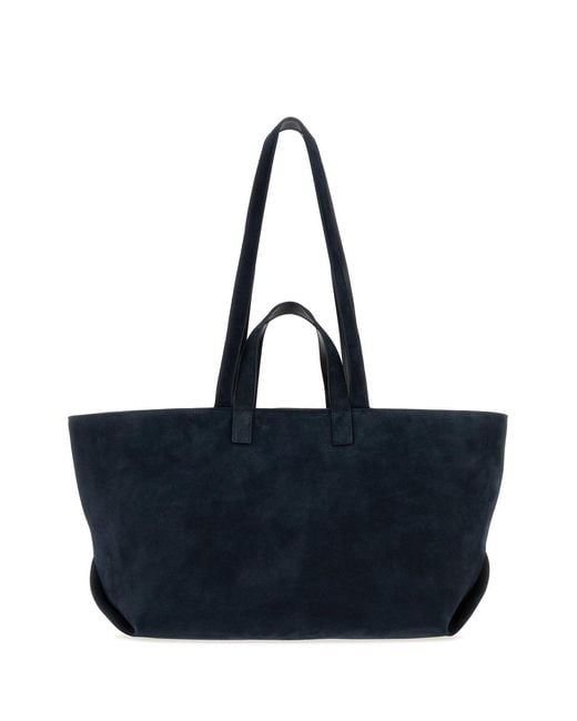 A.P.C. Midnight Blue Suede Le Drummer Shopping Bag