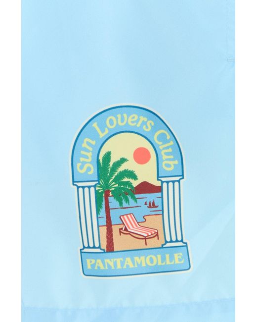 Pantamolle Light-blue Sun Lovers Club Swimming Shorts for men