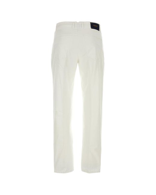 Incotex White Cotton Pant for men