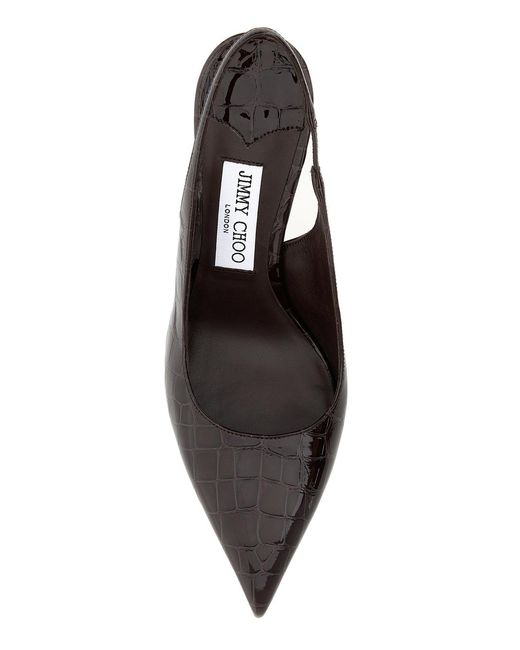 Jimmy Choo Black Dark Leather Love Pumps