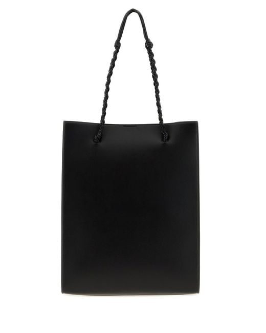 Jil Sander Black Leather Tangle Shopping Bag for men
