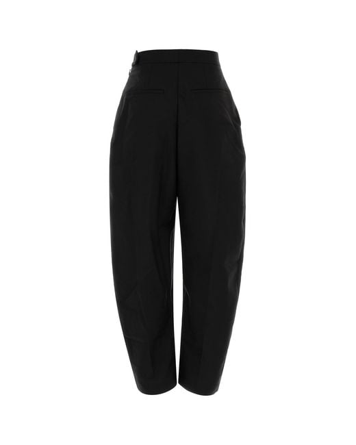 Rohe Black Wool Blend Wide-leg Pant
