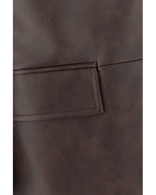 LE SULLY STUDIO Black Brown Synthetic Leather Blazer