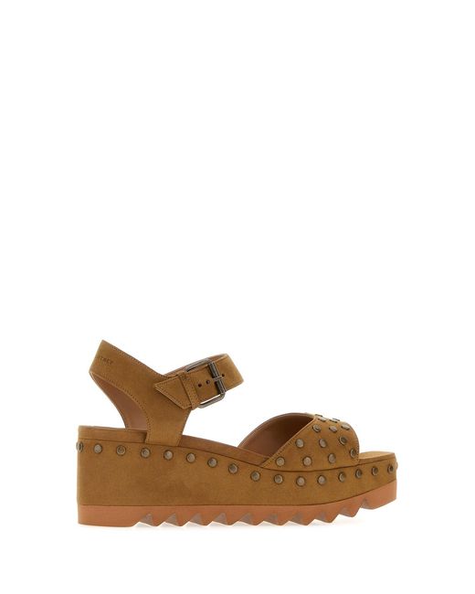 Stella McCartney Brown Biscuit Alter Suede Elyse Sandals