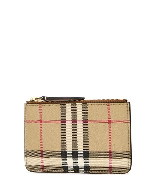 Portacarte in e-canvas stampato di Burberry in Natural