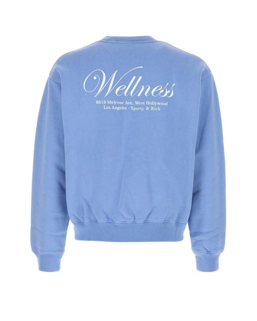Sporty & Rich Light-blue Cotton Sweatshirt