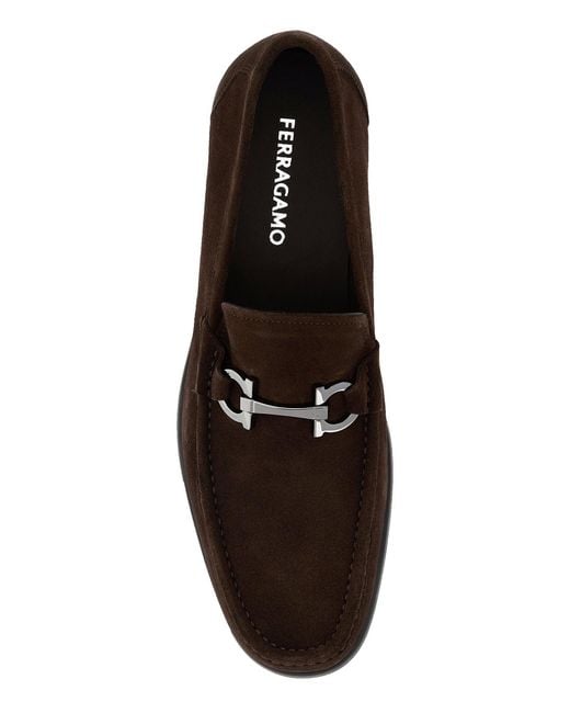 Ferragamo Black Salvatore Suede Grandioso Loafers for men