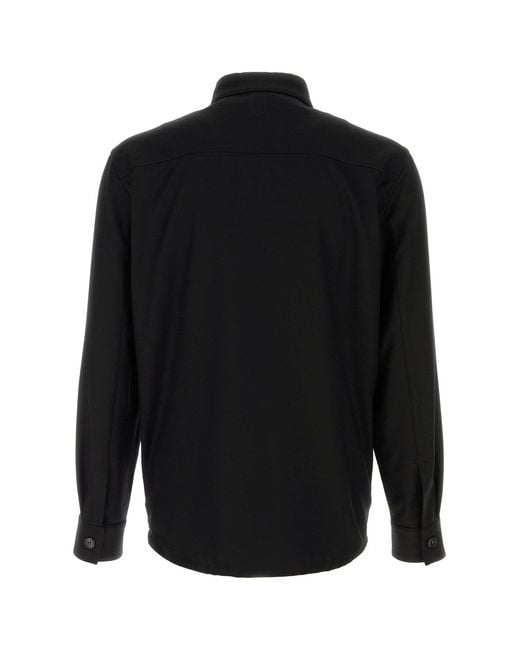 Canali Black Wool Shirt for men