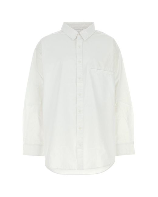 Tシャツ・カットソー ENTIRE STUDIOS White Poplin Giant Oversize Shirt Entire Studios White Poplin Giant Oversize Shirt | italist